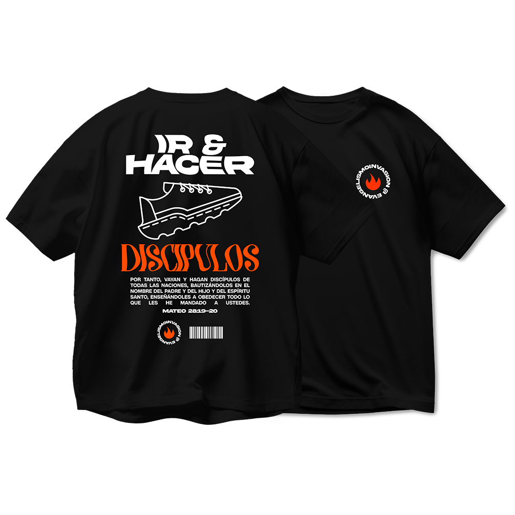 ir-negro Polera Ir y Hacer Discipulos - Imagen 1